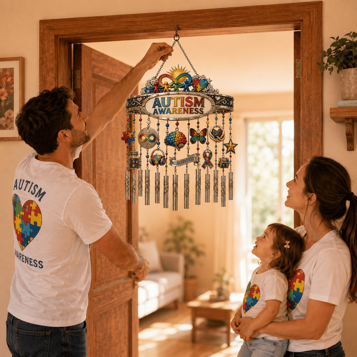 Premium Autism Awareness Wind Chime TNSM
