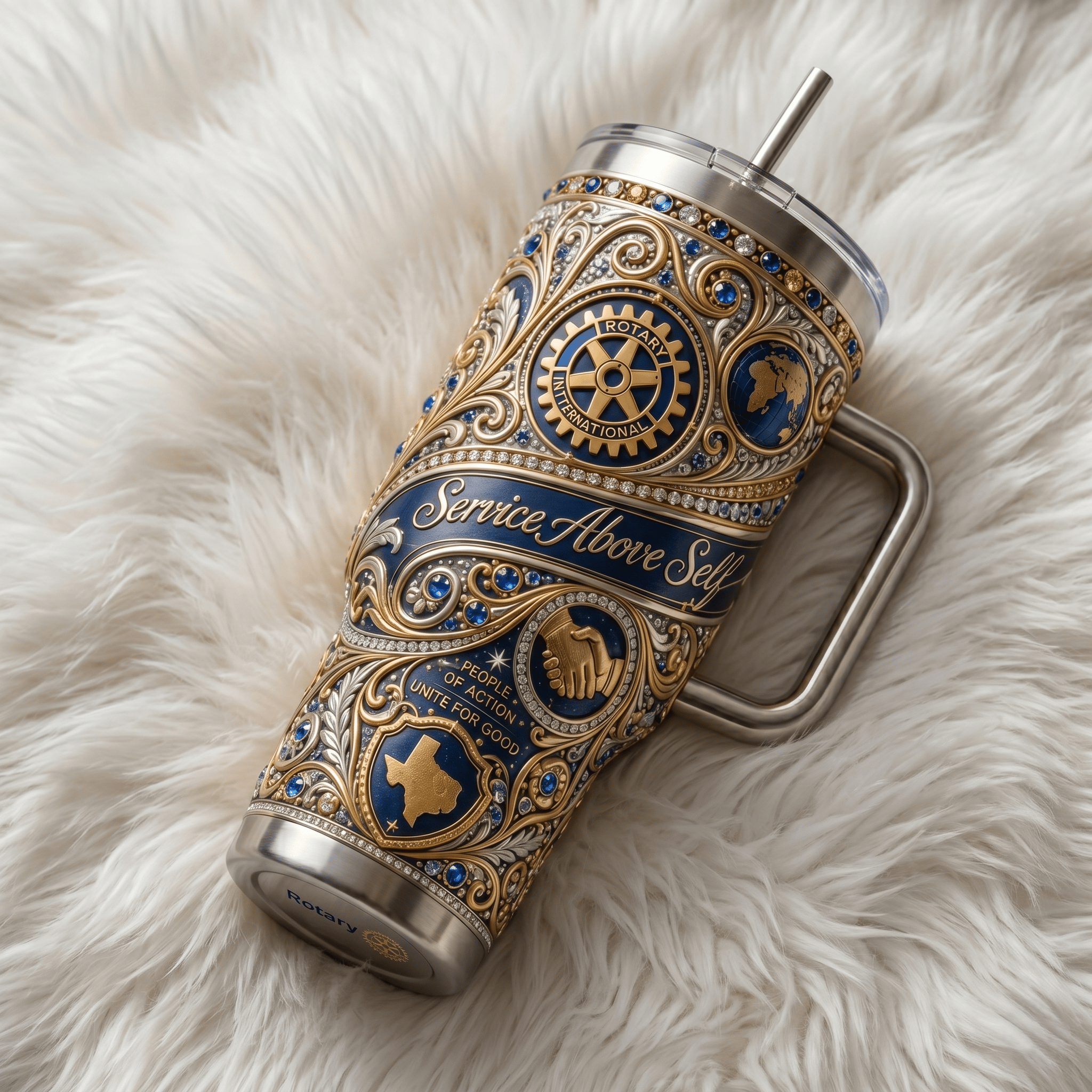 Premium ROTI 40oz Tumbler With Handle TNSM