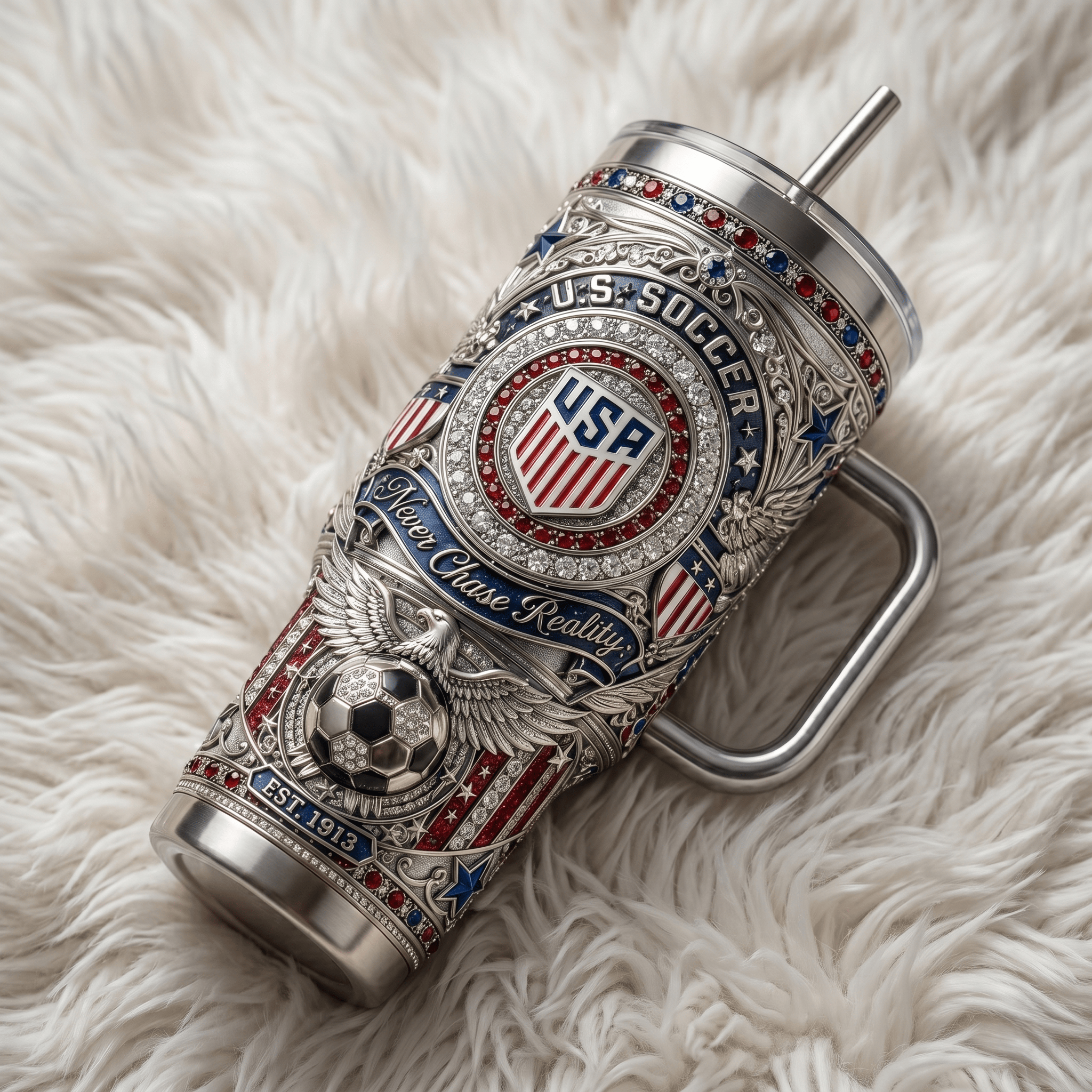 Premium USMNT 40oz Tumbler With Handle TNSM