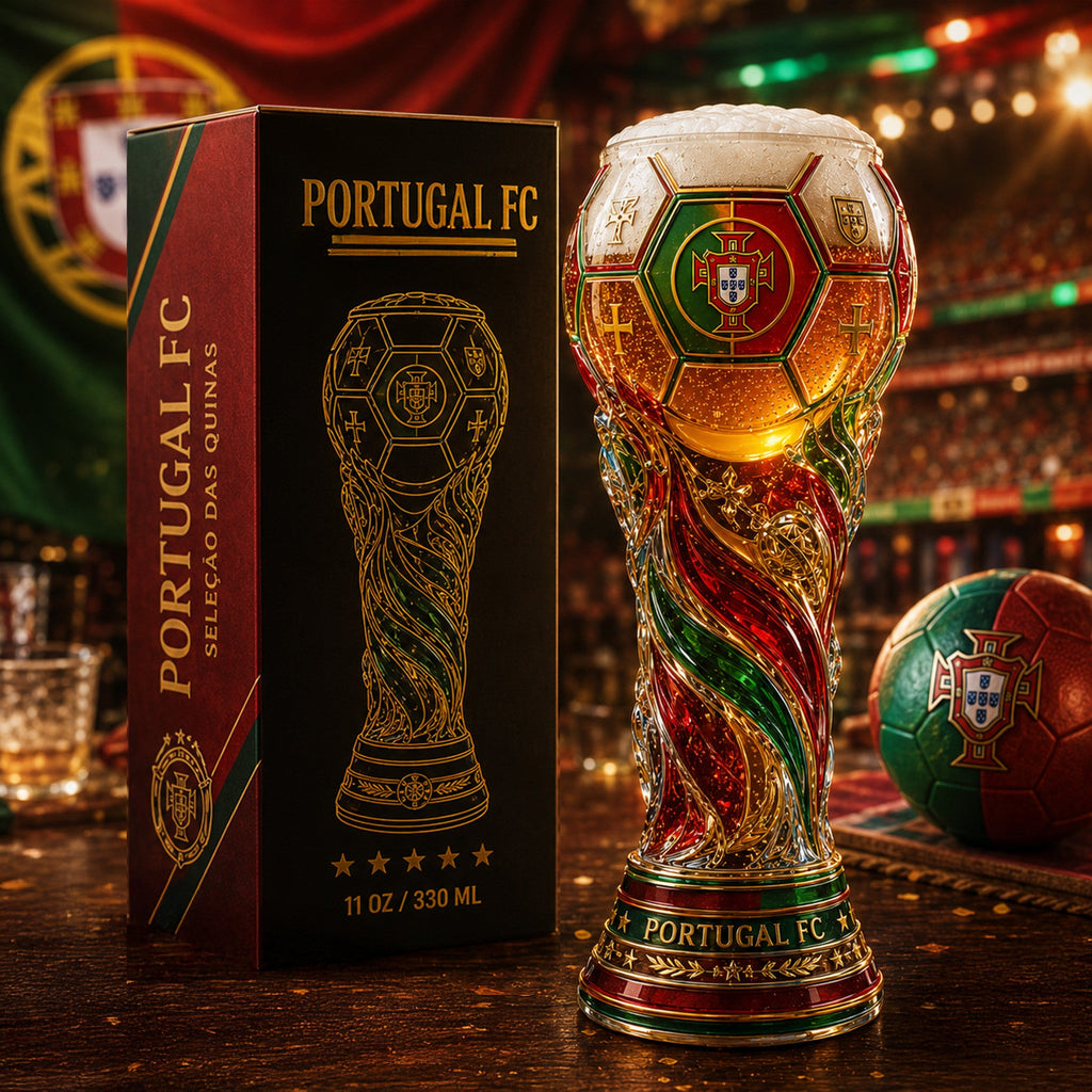 Premium POR Soccer Trophy Beer Glass TNSM