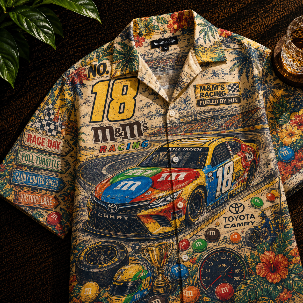PREMIUM M&M HAWAIIAN SHIRT LNTH