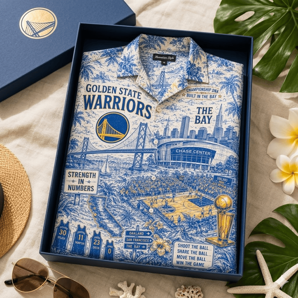 PREMIUM GSW HAWAIIAN SHIRT TTNL
