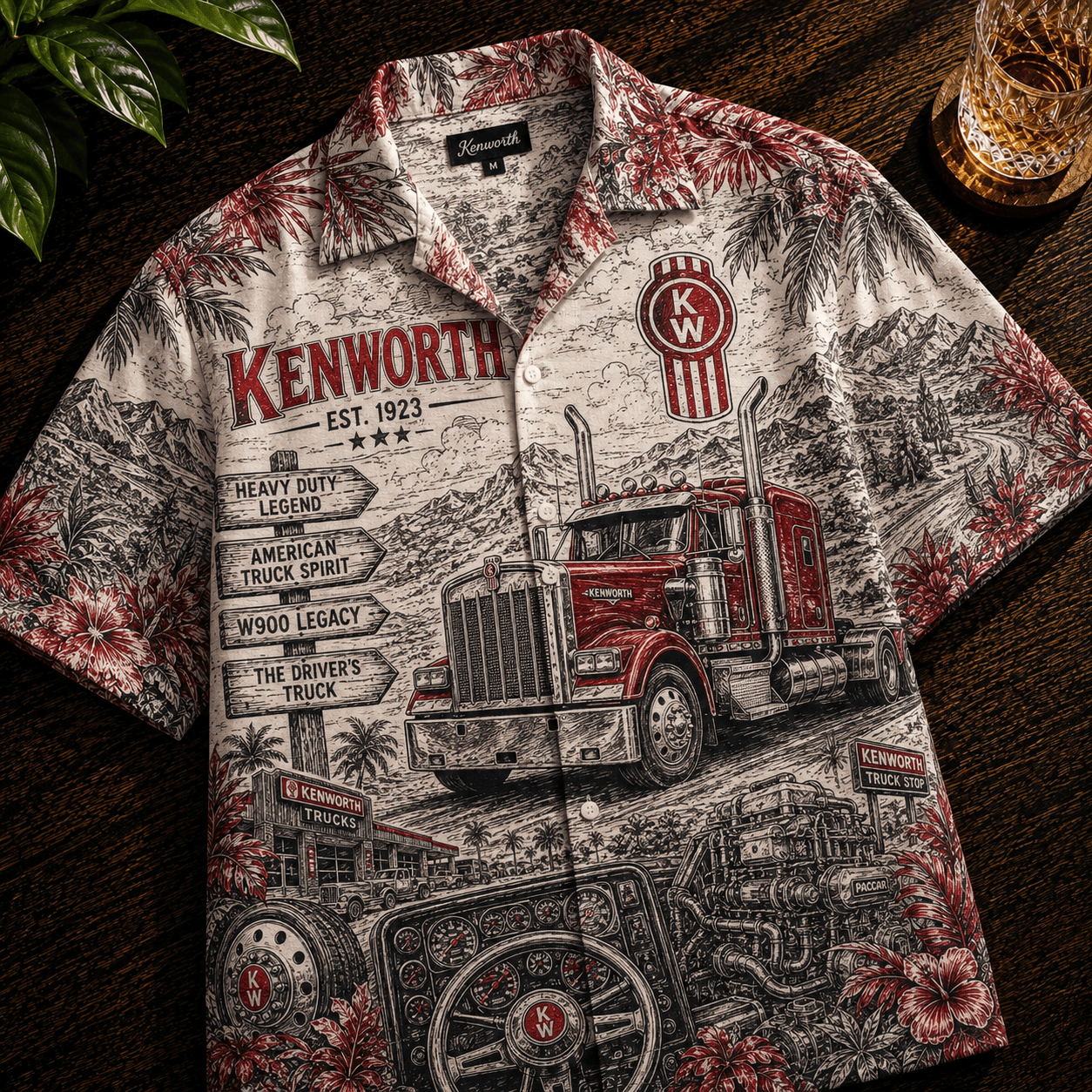 PREMIUM KNWT HAWAIIAN SHIRT LNTH