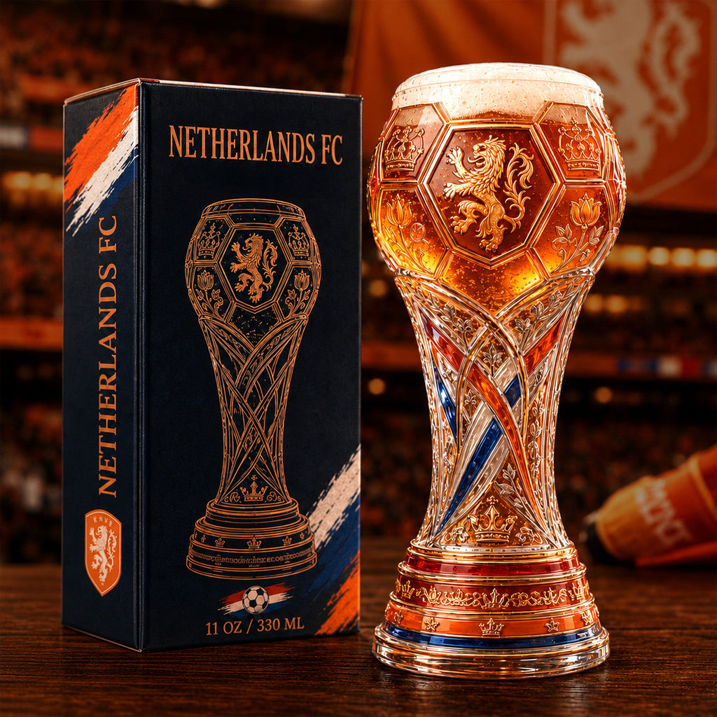Premium NED Soccer Trophy Beer Glass TNSM