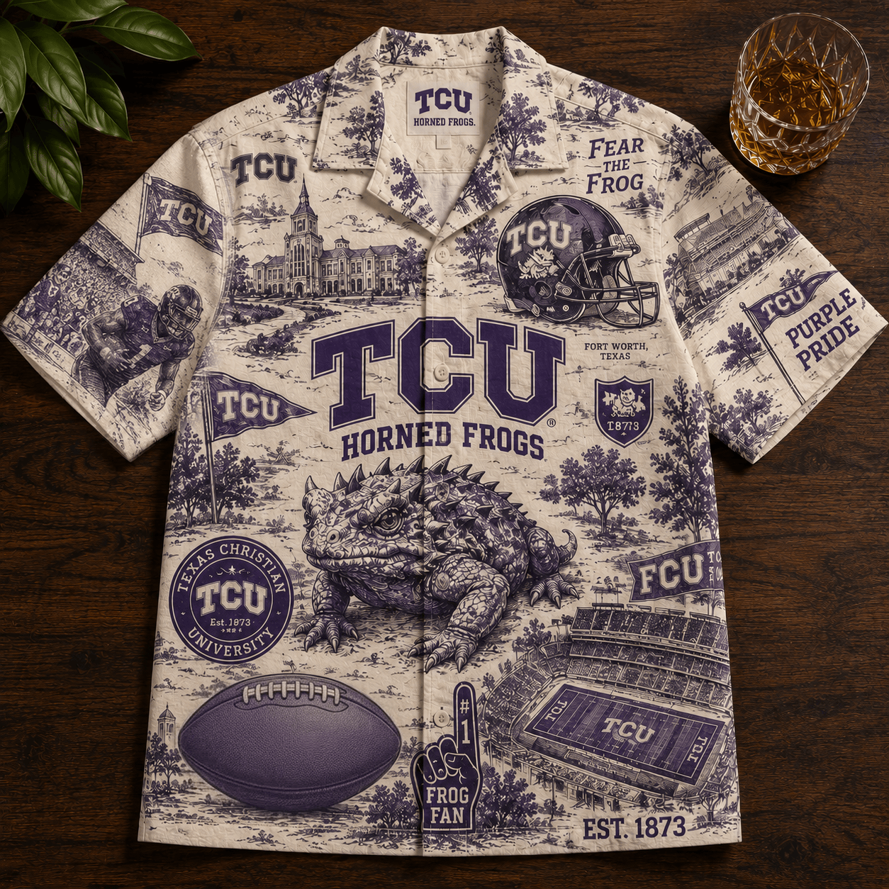 PREMIUM TCU HAWAIIAN SHIRT PDL