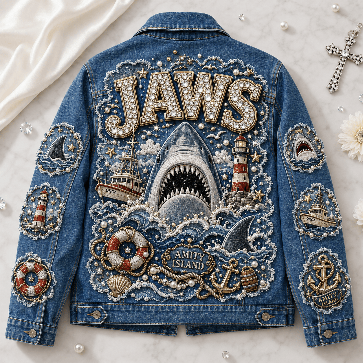 Premium JAWS Denim Jacket TTNL