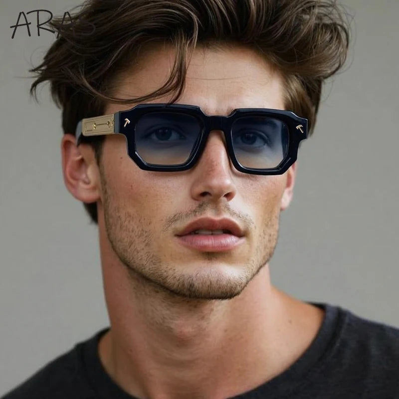 Polarized Square Sunglasses Men 2026 Luxury Brand