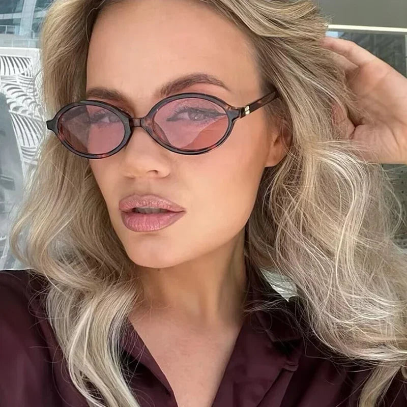 New Oval sunglasses For women Fashion Brand