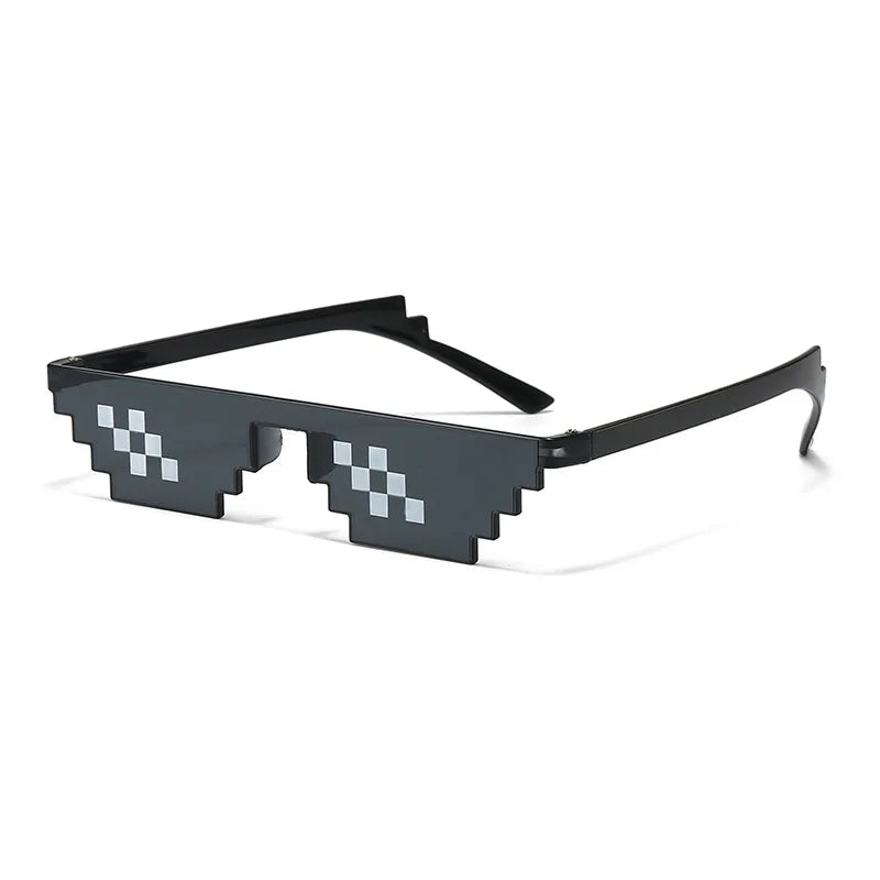Pixel Mosaic Coded Sunglasses Funny Performance Glasses