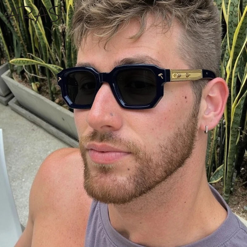 Polarized Square Sunglasses Men 2026 Luxury Brand